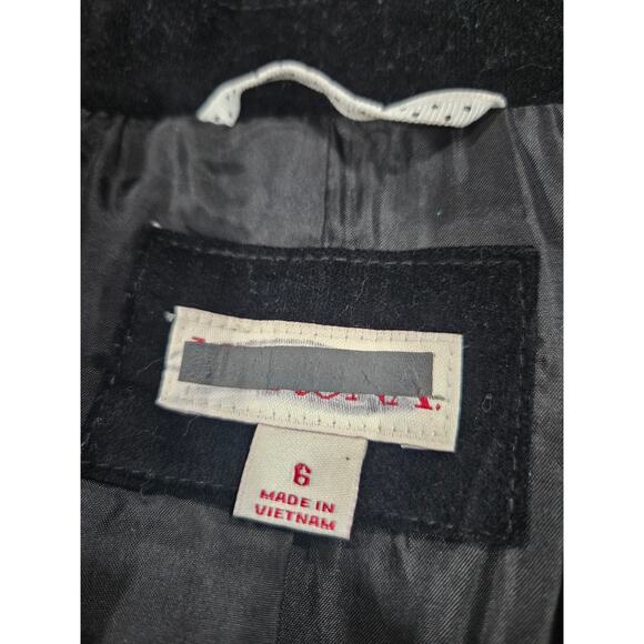 Black Velvet Woman's Blazer Sz 6 Merona Single Button Jacket Holiday Winter - Picture 2 of 7